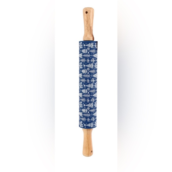 CWC Blue and White Patterned Rolling Pin - Picture 3 of 4